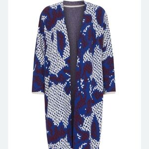 Elk Blue and White Kers Cardigan